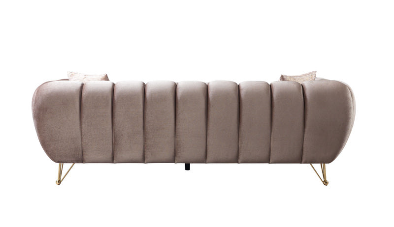 Merida Coffee Velvet Sofa 92" & Loveseat 72"