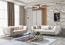 Merida Ivory Velvet Sofa 92" & Loveseat 72"