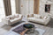 Merida Ivory Velvet Sofa 92" & Loveseat 72"