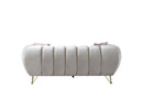 Merida Ivory Velvet Sofa 92" & Loveseat 72"