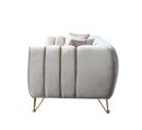 Merida Ivory Velvet Sofa 92" & Loveseat 72"