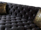 Neva Black Velvet Double Chaise 138" Sectional