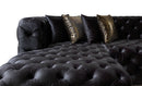 Neva Black Velvet Double Chaise 138" Sectional [ETA: 3/20]