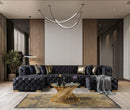 Neva Black Velvet Double Chaise 138" Sectional [ETA: 3/20]