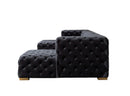 Neva Black Velvet Double Chaise 138" Sectional [ETA: 3/20]