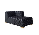 Neva Black Velvet Double Chaise 138" Sectional [ETA: 3/20]