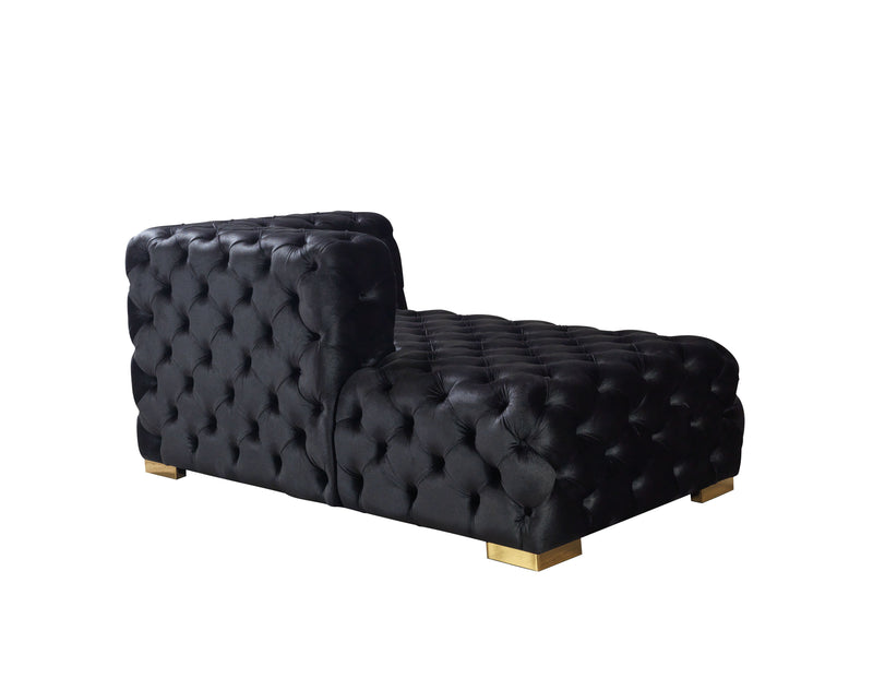 Neva Black Velvet Double Chaise 138" Sectional [ETA: 3/20]