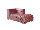 Neva Pink Velvet Double Chaise 138" Sectional