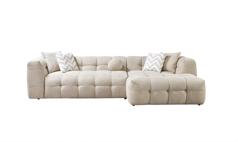 Ivy Sand Boucle RAF 110" Sectional