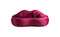 Lips Maroon Velvet Loveseat 81"