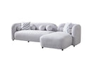 Liva Gray Boucle RAF 110" Sectional [ETA: 3/20]