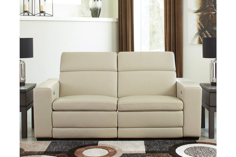 Texline Sand 3-Piece Power Reclining Sectional Loveseat -  Ashley - Luna Furniture