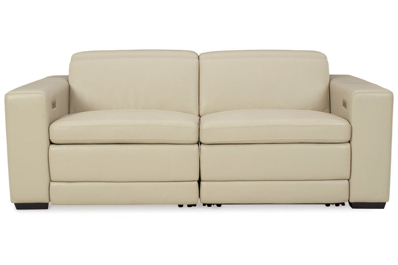 Texline Sand 3-Piece Power Reclining Sectional Loveseat -  Ashley - Luna Furniture