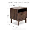 Calverson Mocha Nightstand - EB3660-291