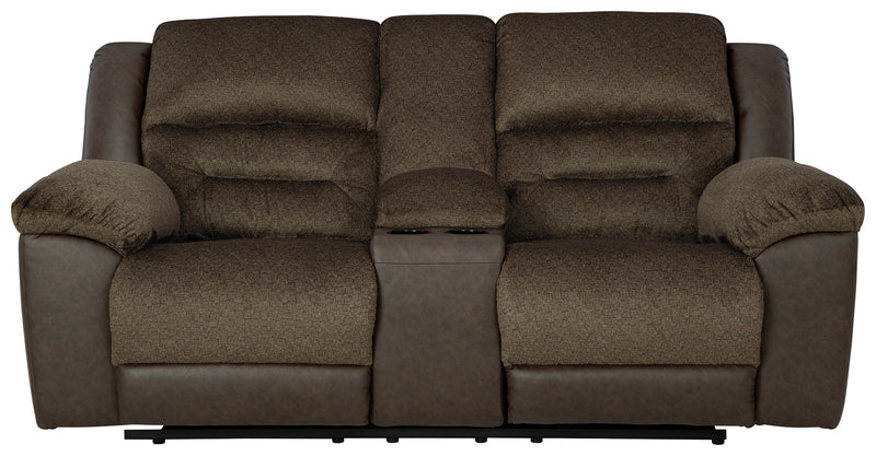 Dorman Chocolate Reclining Loveseat with Console - 9460894