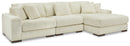 Lindyn 3-Piece Sectional with Ottoman in Ivory - PKG016104