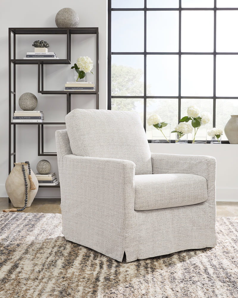 Nenana Next-Gen Nuvella Stone Swivel Glider Accent Chair - A3000644