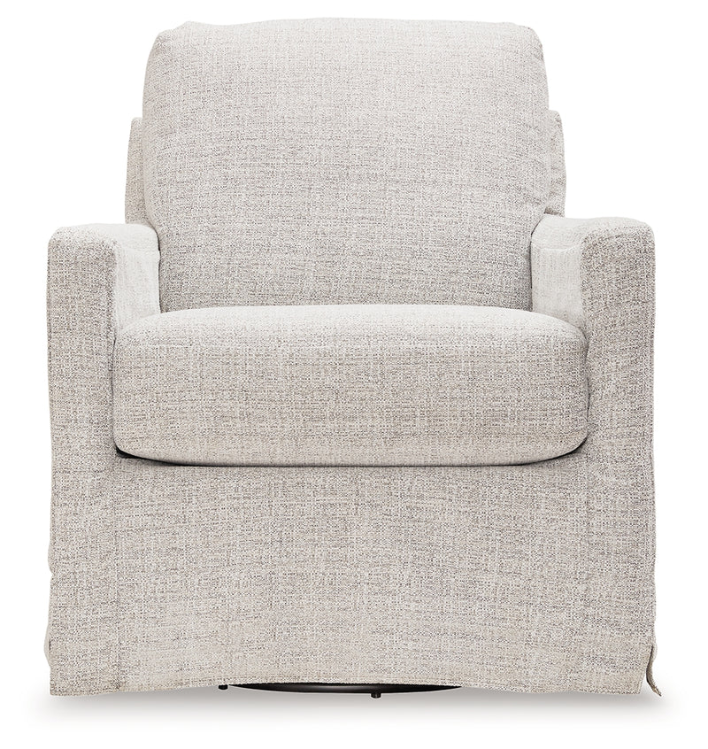 Nenana Next-Gen Nuvella Stone Swivel Glider Accent Chair - A3000644