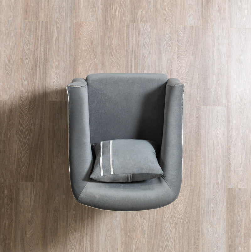 Belinda Gray Velvet Chair [ETA: 1/15]