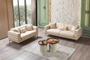 Belinda Ivory Velvet Sofa 89" & Loveseat 69"