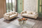 Belinda Ivory Velvet Sofa 89" & Loveseat 69"