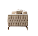 Belinda Ivory Velvet Sofa 89" & Loveseat 69"