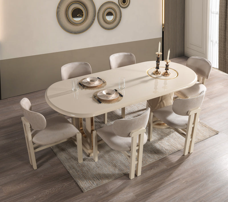 Helena Ivory 7-Piece Dining Set