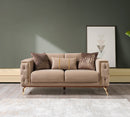 Belinda Coffee Velvet Sofa 89" & Loveseat 69"