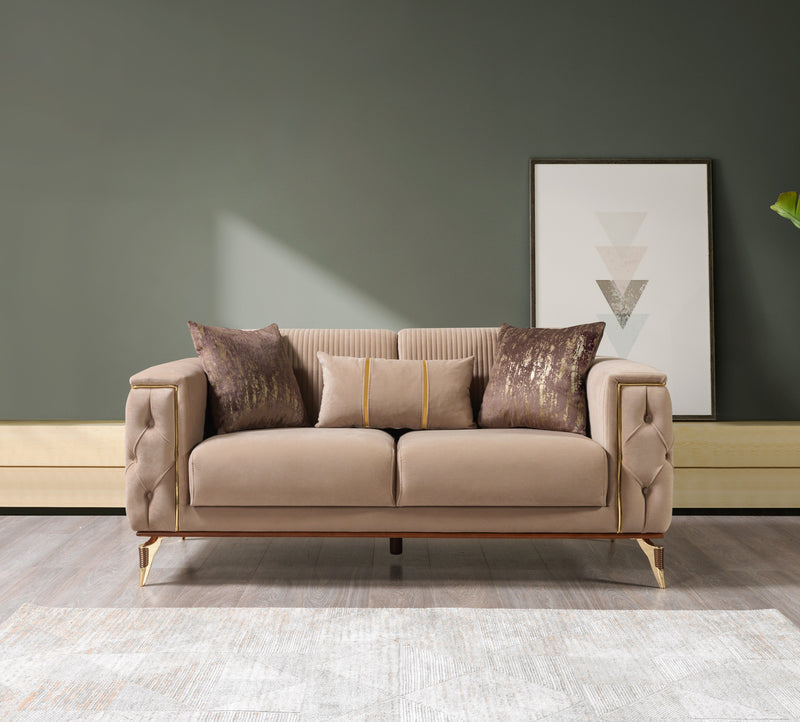 Belinda Coffee Velvet Sofa 89" & Loveseat 69" [ETA: 1/15]