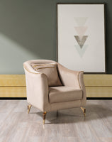 Belinda Coffee Velvet Chair