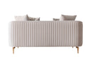 Angela Ivory Velvet Sofa 91" & Loveseat 71"