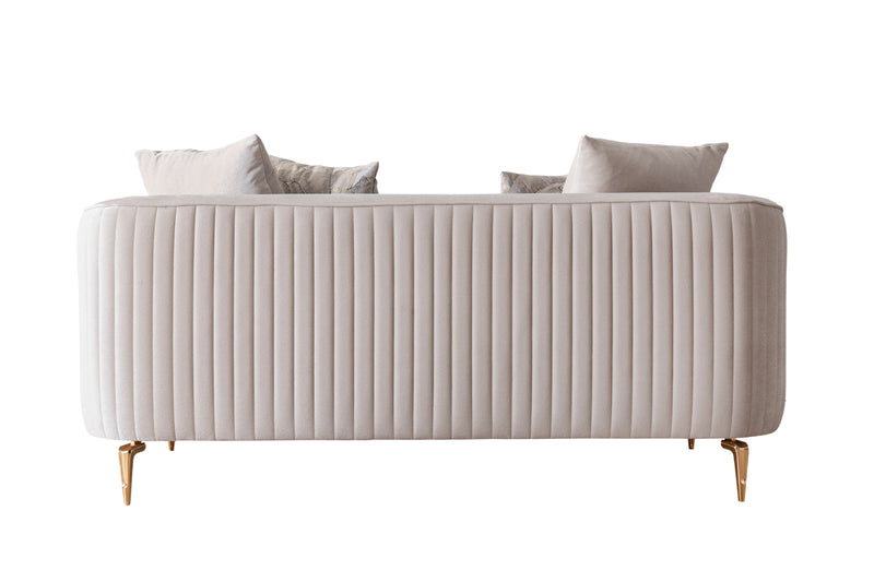 Angela Ivory Velvet Sofa 91" & Loveseat 71"