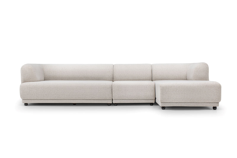 Lyna Ivory 3 Pc 144" RAF Sectional