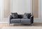 Angela Gray Velvet Sofa 91" & Loveseat 71"