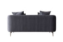 Angela Gray Velvet Sofa 91" & Loveseat 71"