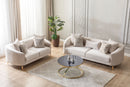 Angela Ivory Velvet Sofa 91" & Loveseat 71"