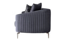 Angela Gray Velvet Sofa 91" & Loveseat 71"