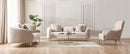 Angela Ivory Velvet Sofa 91" & Loveseat 71"