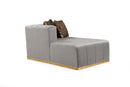 Elisha Gray Velvet Double Chaise 140" Sectional