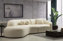 Cloe Ivory Boucle Curved 134" LAF Sectional