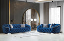 Lupino Blue Velvet Sofa & Loveseat - Luna Furniture