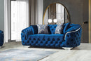 Lupino Blue Velvet Sofa & Loveseat - Luna Furniture