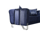 Santana Navy Velvet Sofa 89" & Loveseat 69"