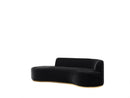 Ella Black Velvet 106" Chaise Lounge [ETA: 8/15]