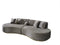 Ella Gray Velvet Curved 130" Sectional