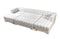 Ariana Ivory Velvet Double Chaise 138" Sectional