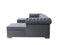 Lauren Gray Velvet Double Chaise 136" Sectional