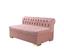 Lauren Pink Velvet Double Chaise 136" Sectional [ETA: 8/20]