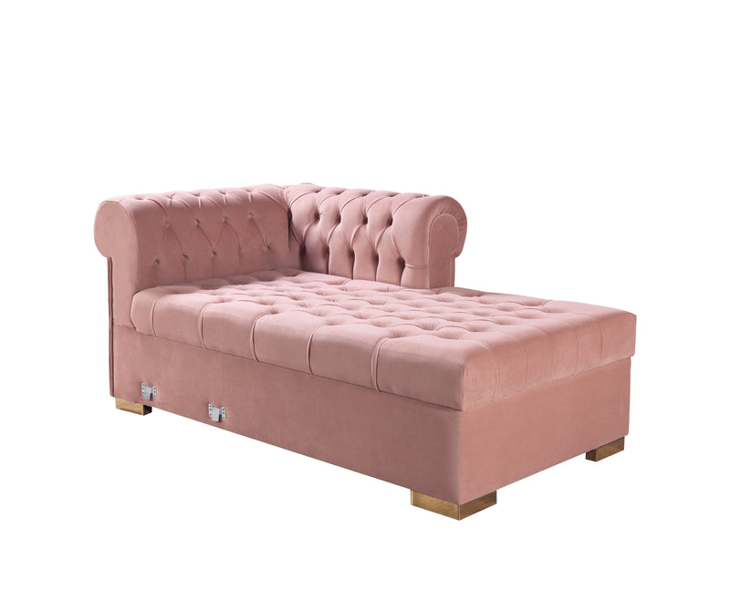 Lauren Pink Velvet Double Chaise 136" Sectional [ETA: 8/20]