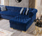 Lauren Navy Velvet Double Chaise 136" Sectional